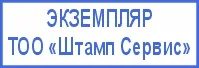 Макет оттиска Экзмпляр ТОО 38х14 — жирный шрифт для документов